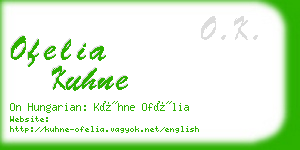 ofelia kuhne business card